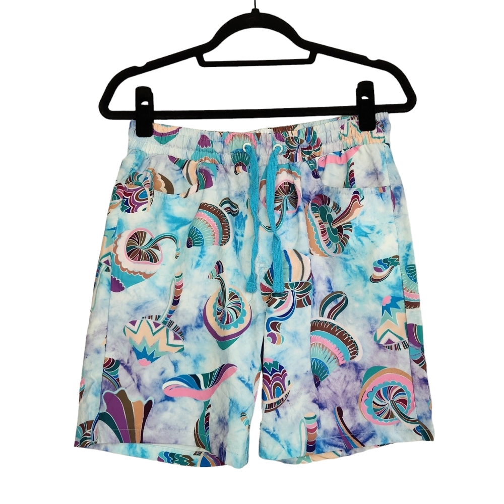 Fresh Prints of Bel Air Swim Trunks - Multicolored Space Mushrooms